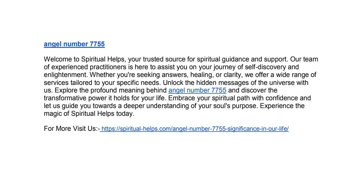 a8d8e3338432e9b80ae00196fcff9645 Discover the Meaning of 7755 Angel Number: A Guide to Spiritual Growth