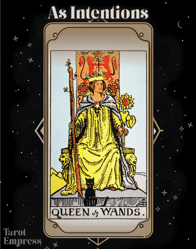 abee7b059a35fe611cba1c225c412192 Queen of Wands as Intentions: Unleashing Passion and Creativity