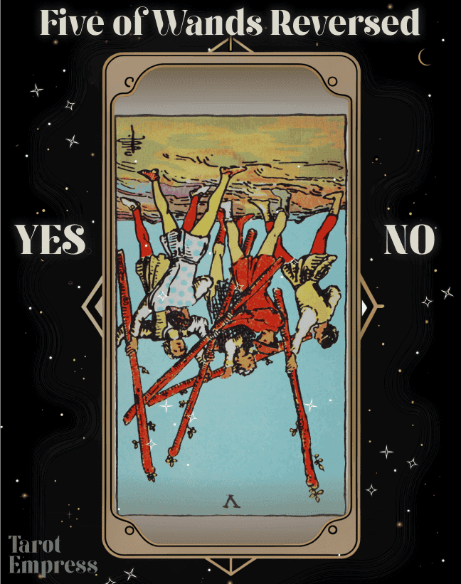 f23ea84a40b6ba8d0a8742e58074aee4 5 of Wands Reversed: Yes or No? Discover the Meaning in Tarot Readings